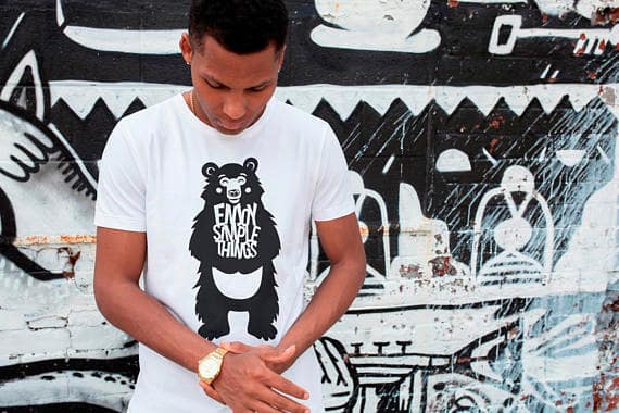 Enjoy Bear T-shirt Men Tshirt Male Fashion Shirt - Image 3