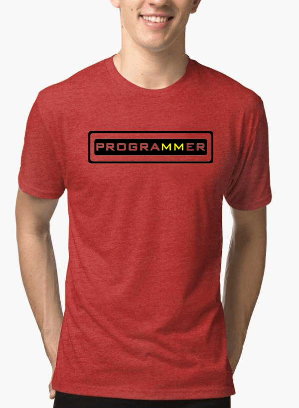 Programmer Half Sleeves Melange T-shirt - Image 4